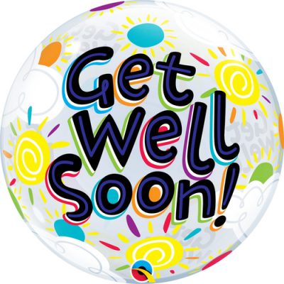 Get well soon bubble helium 45cm – Petal Palace